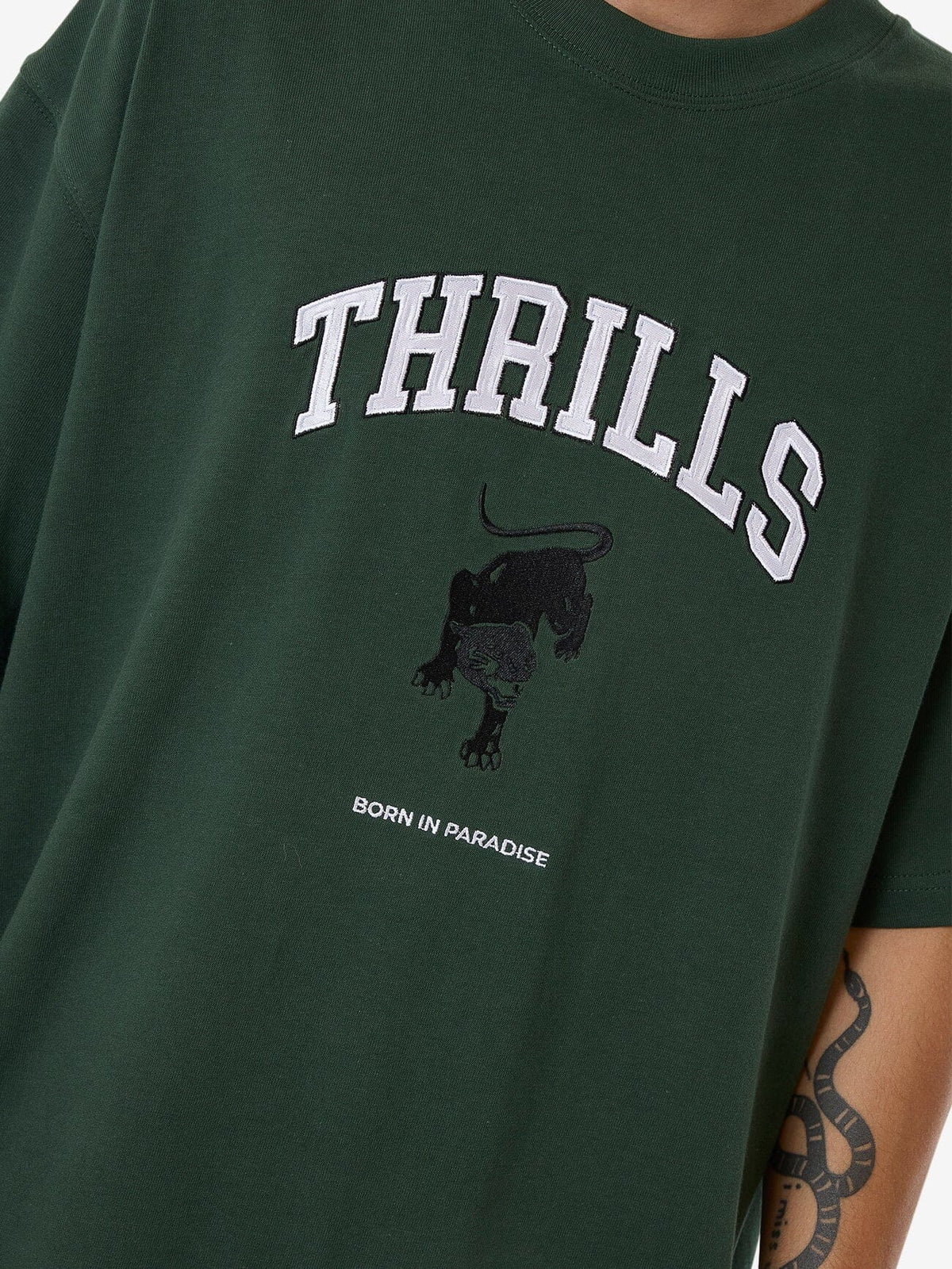 THRILLS // Hard Knocks Box Fit Oversized Tee SYCAMORE