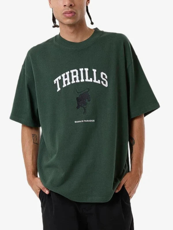 THRILLS // Hard Knocks Box Fit Oversized Tee SYCAMORE