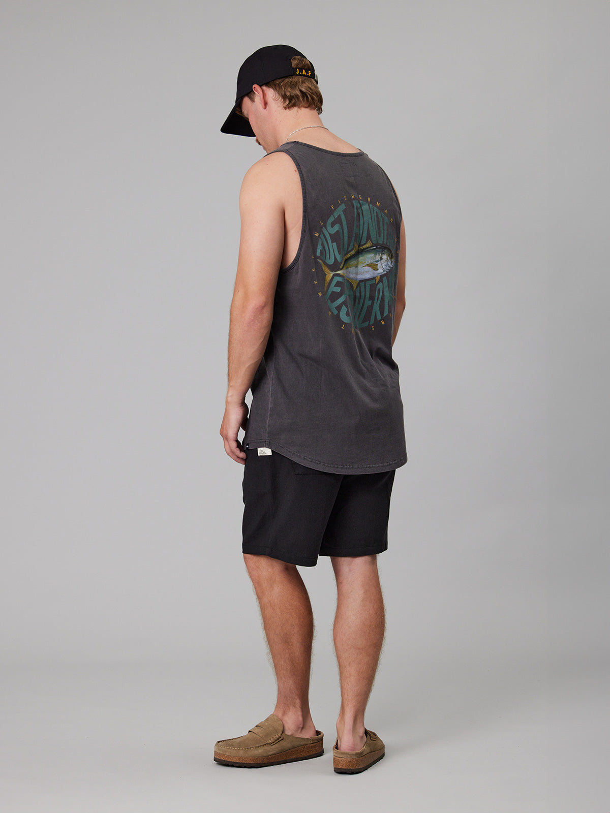 JAF // Trev Singlet AGED BLACK