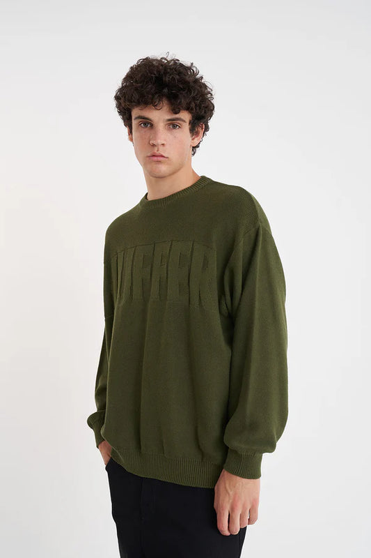 HUFFER // Trope Knit Crew OLIVE