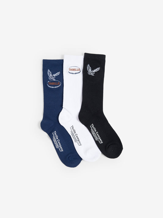 THRILLS // Canyon 3 Pack Sock BLACK MULTI