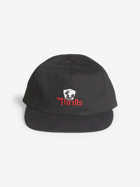 THRILLS // Underground 5 Panel Cap WASHED BLACK