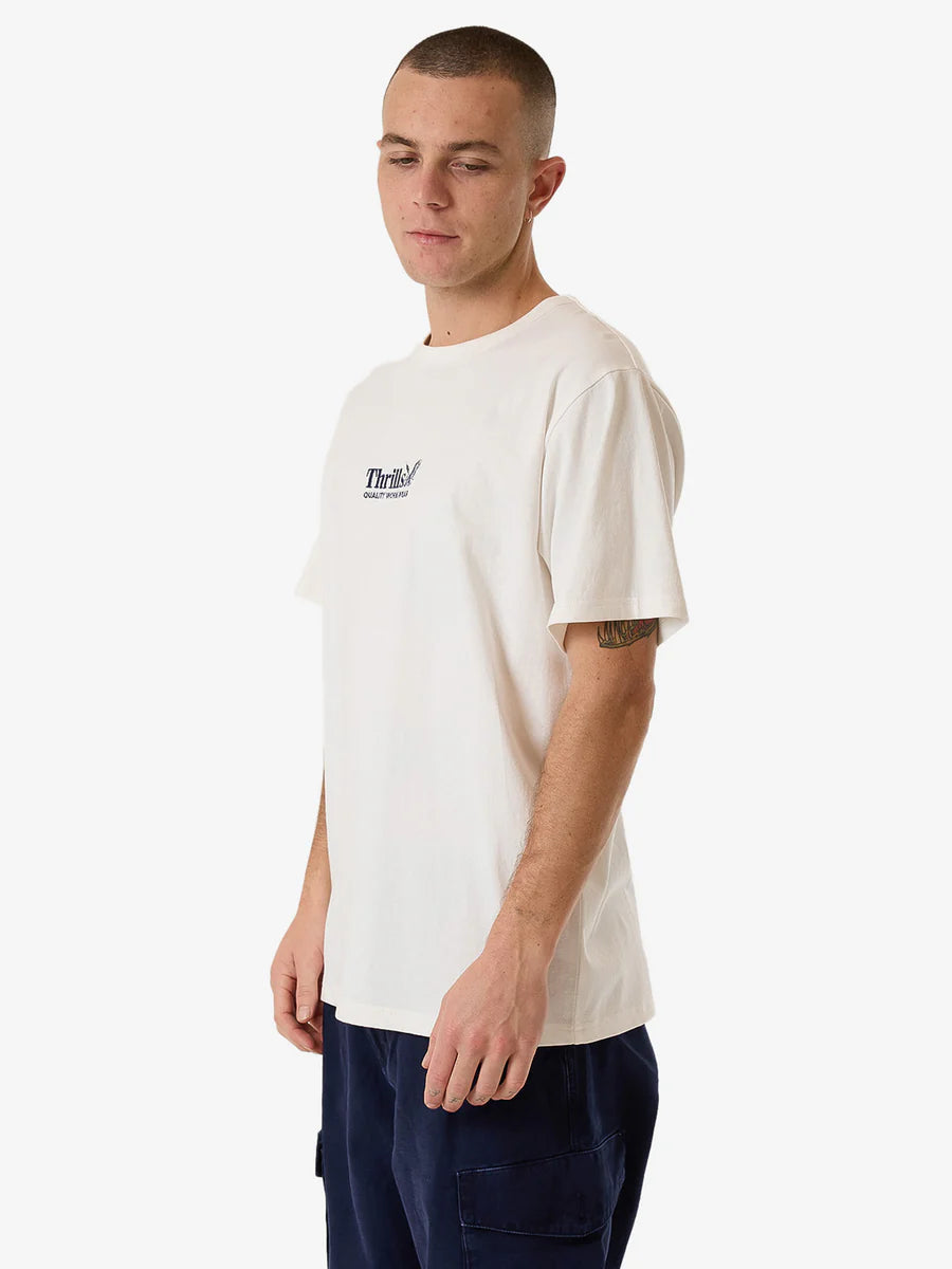 THRILLS // Workwear Embro Merch Tee DIRTY WHITE