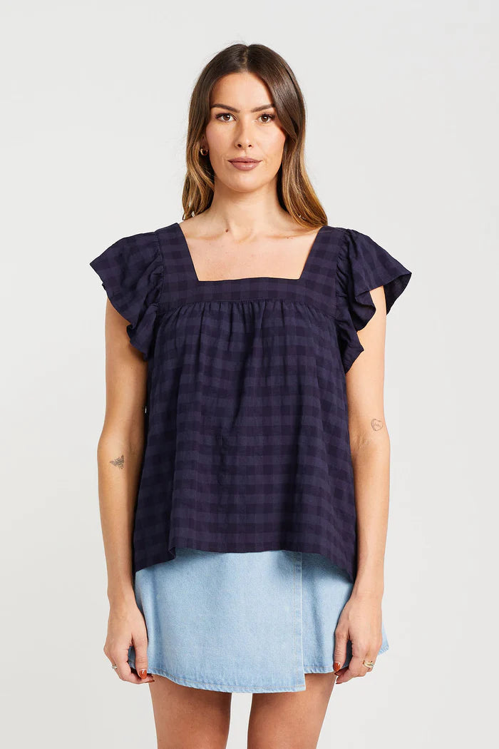 THING THING // Tiggy Top NAVY CHECK