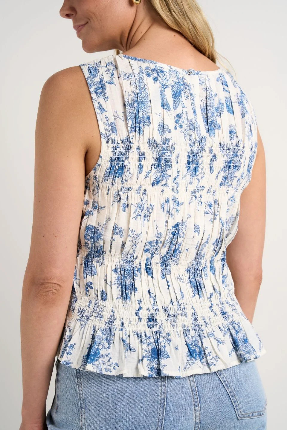 IVY + JACK // Tuscany Sleeveless Shell Top PORCELAIN PRINT