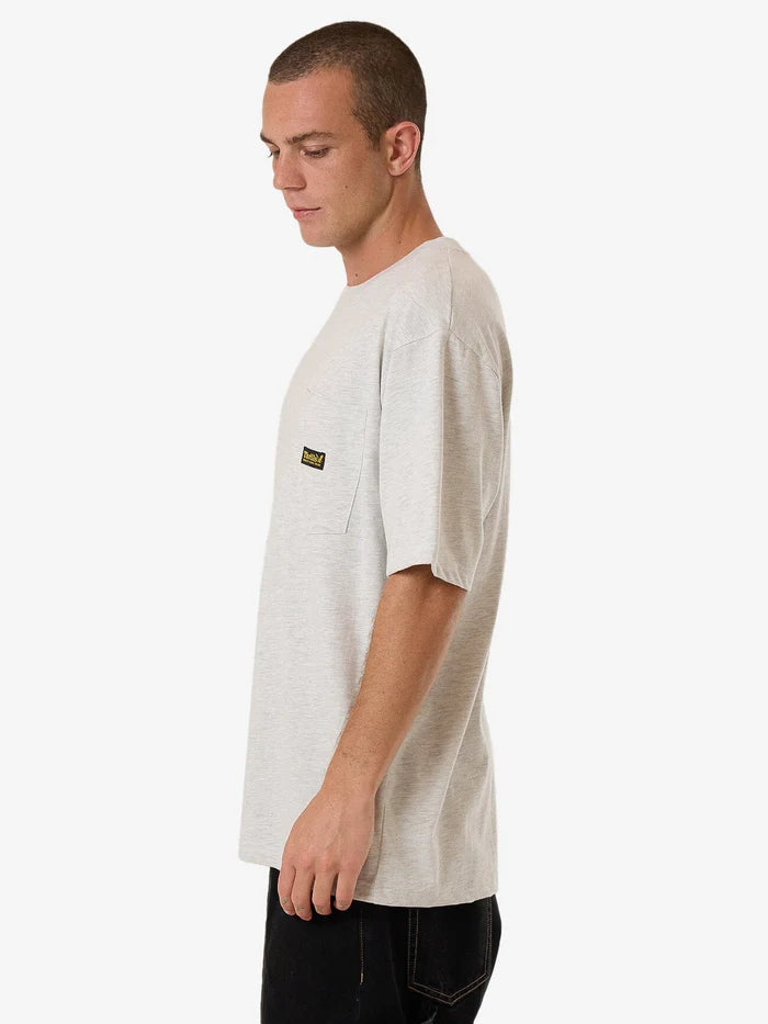 THRILLS // Union Oversize Fit Pocket Tee WHITE MARLE