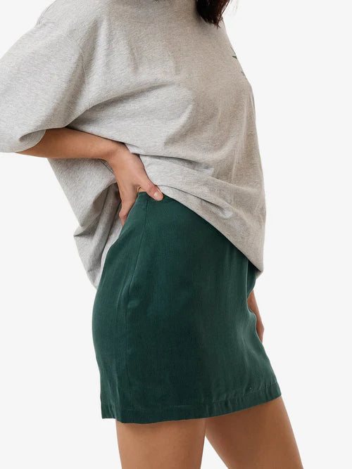 THRILLS // Valentina Mini Skirt DEEP EMERALD