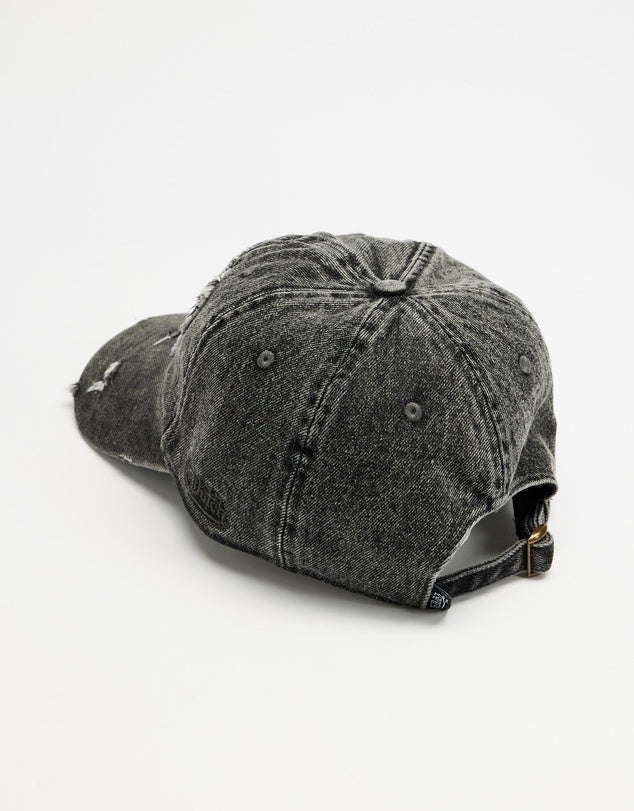 VON DUTCH // Unisex Dad Cap HEAVY WASHED GREY DENIM