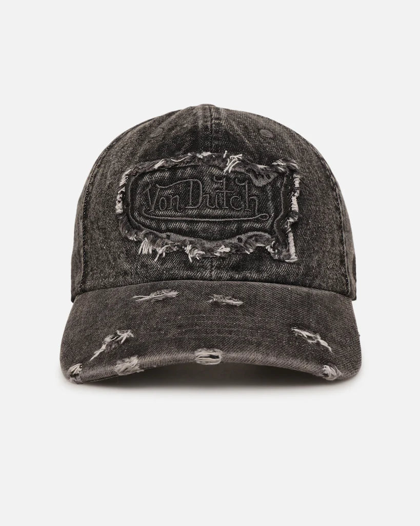 VON DUTCH // Unisex Dad Cap HEAVY WASHED GREY DENIM