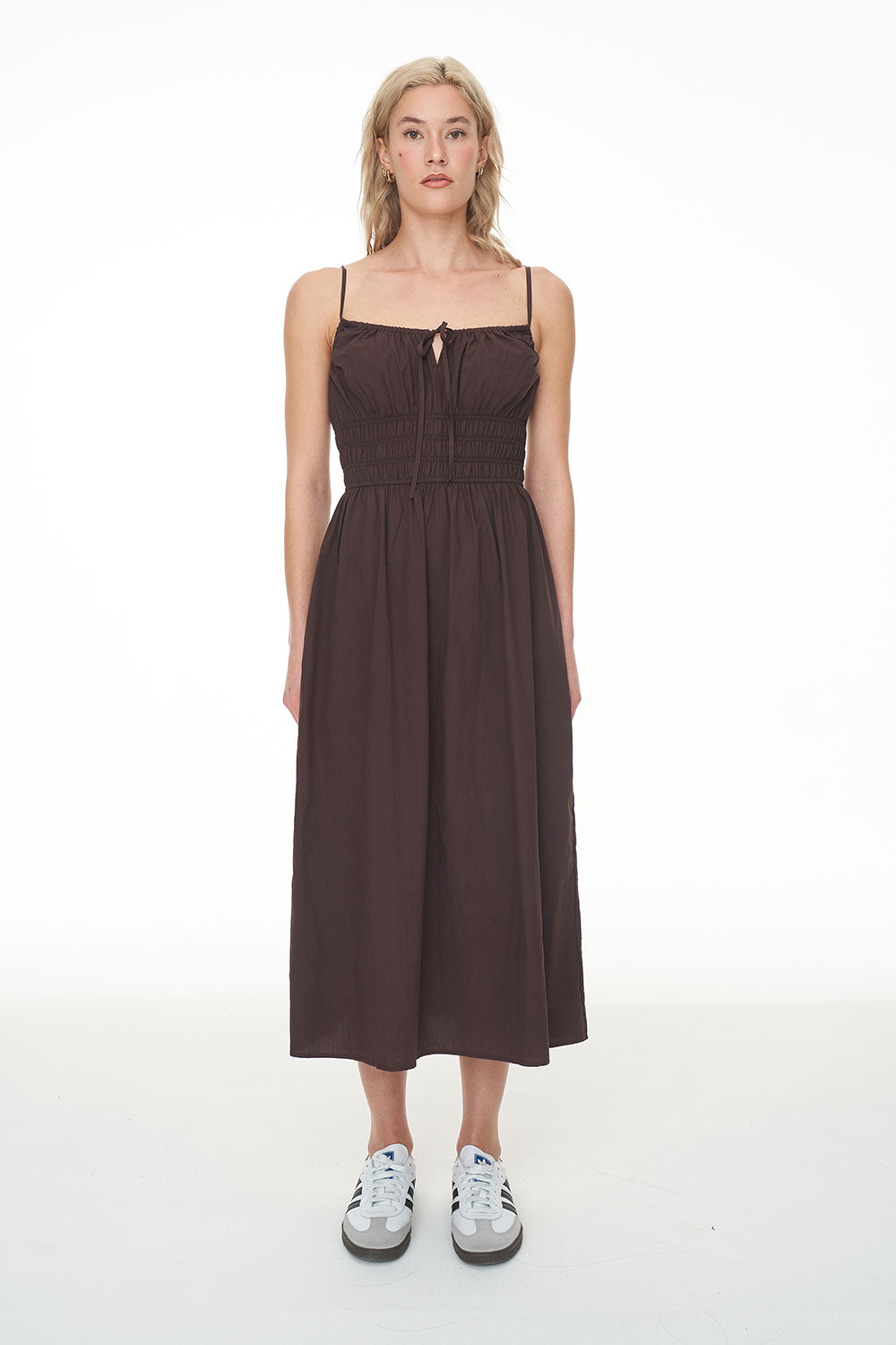 HUFFER // Cruise Eden Midi Dress CACAO