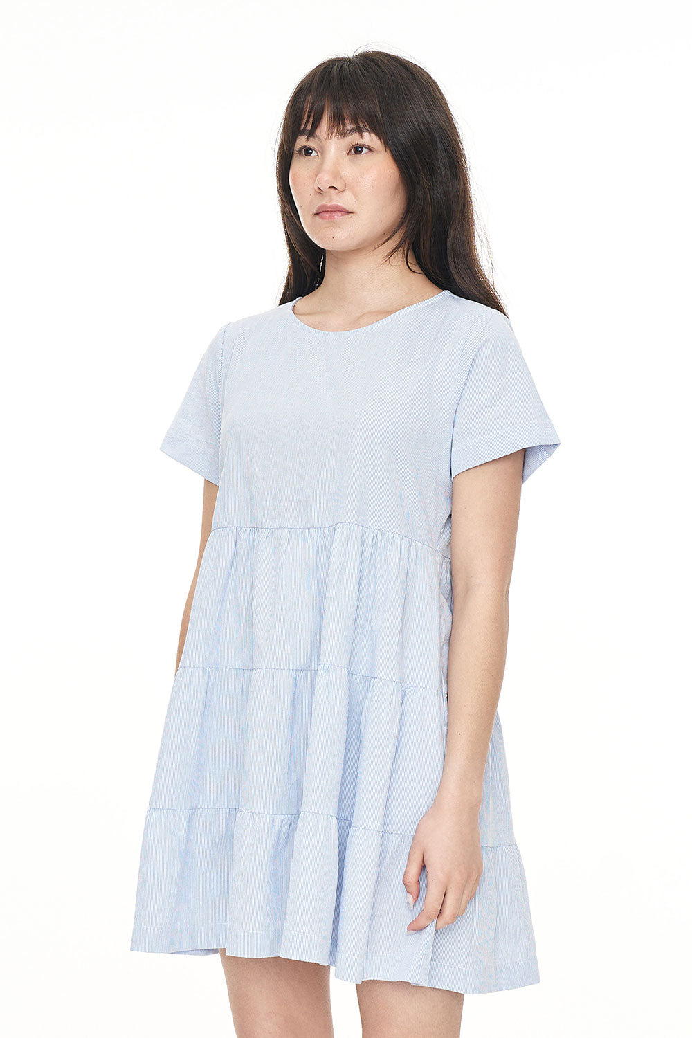 HUFFER // Cruise Milly Dress BLUE HAZE/CHALK