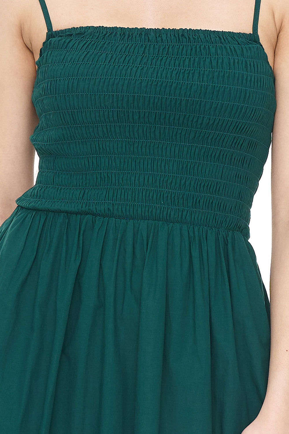 HUFFER // Cruise Lou Midi Dress JEWEL GREEN