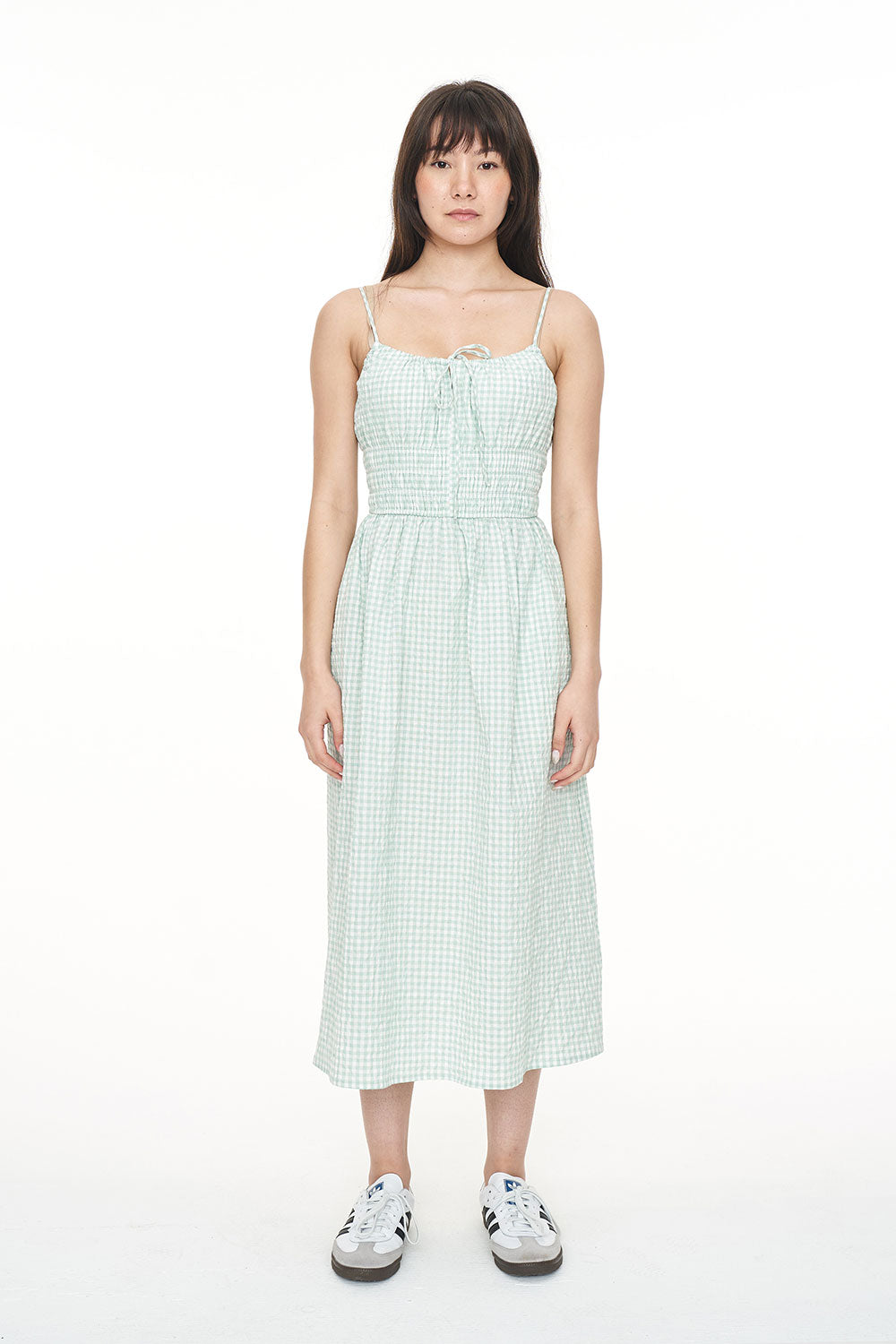 HUFFER // Catalina Eden Midi Dress MINT/CHALK