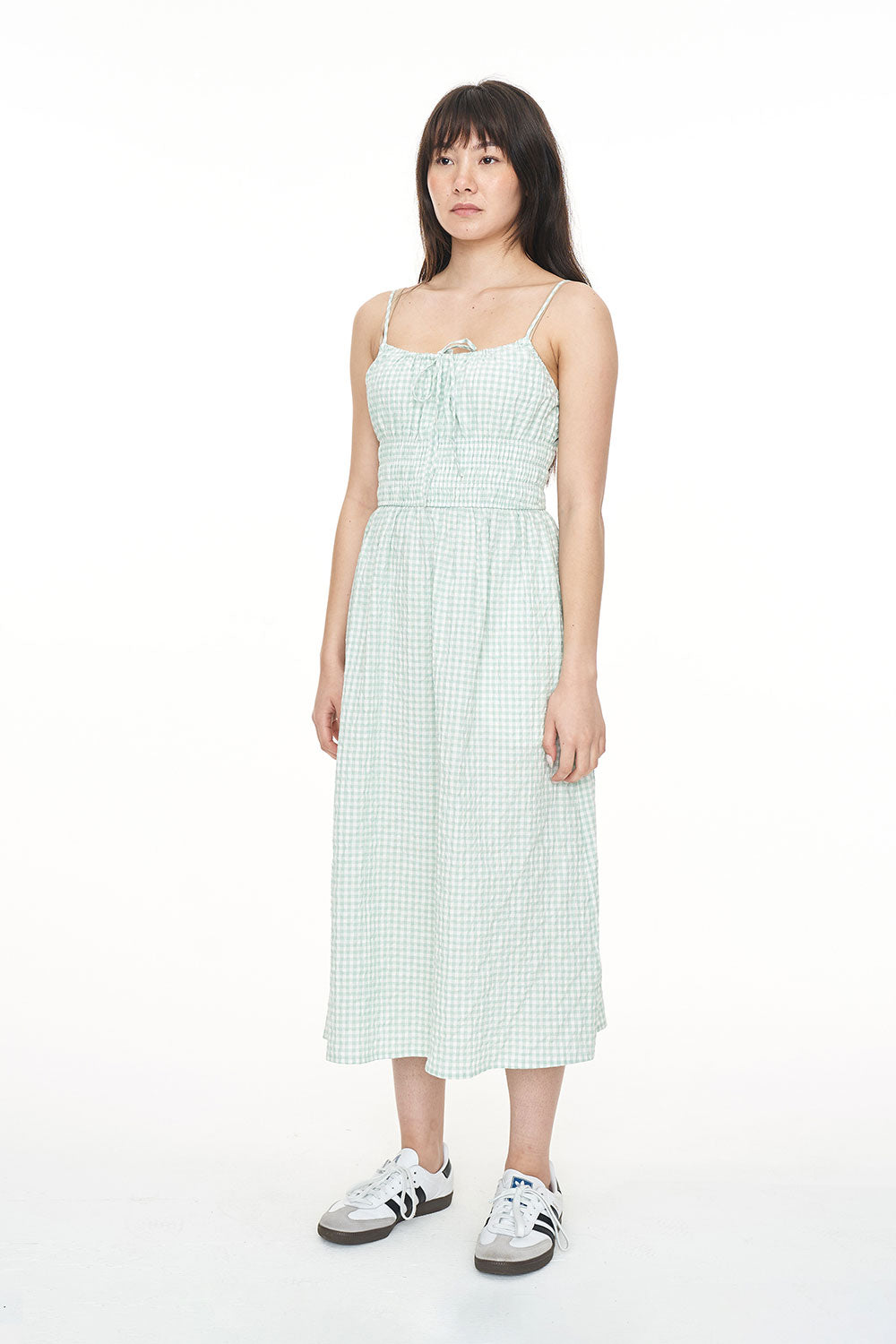 HUFFER // Catalina Eden Midi Dress MINT/CHALK