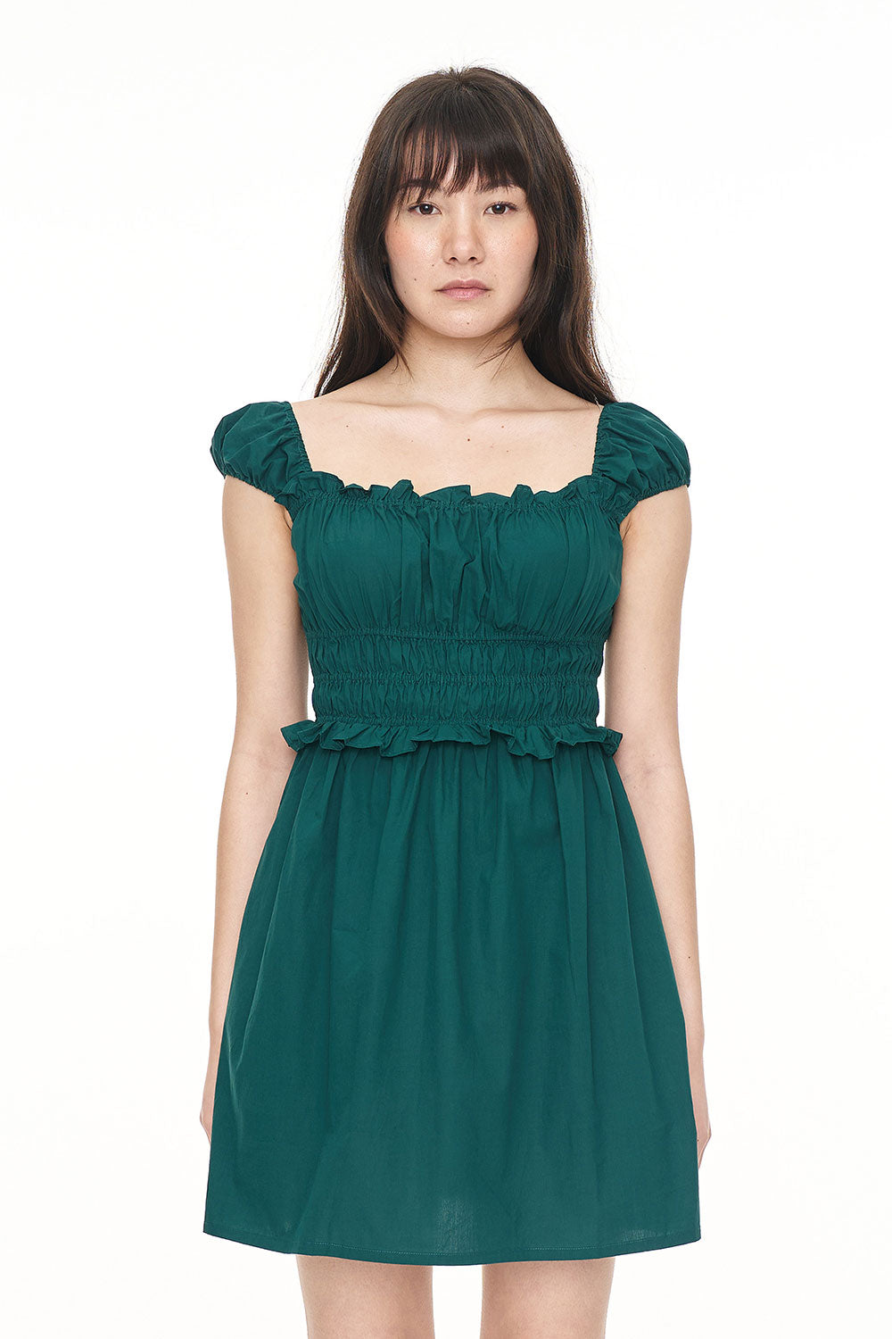 HUFFER // Isla Mini Dress JEWEL GREEN