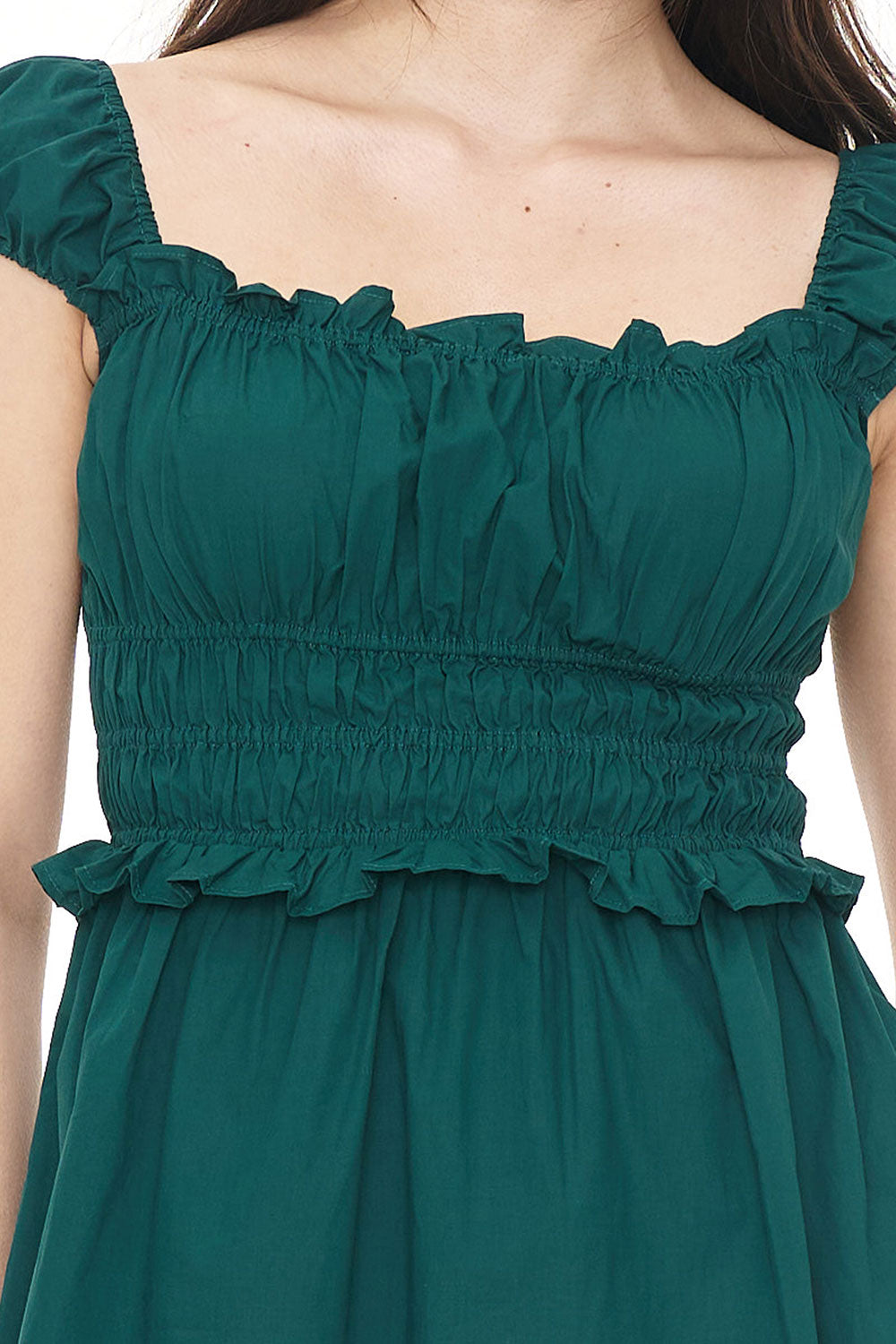 HUFFER // Isla Mini Dress JEWEL GREEN