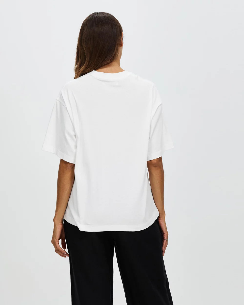 ASSEMBLY LABEL // Women's Organic Established Tee WHITE/BLACK