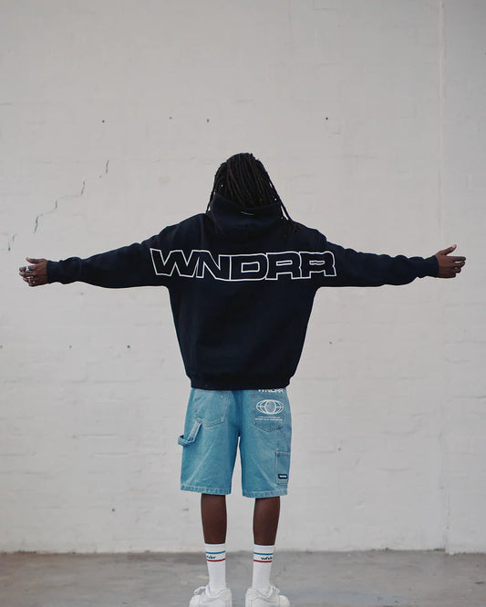 WNDRR // Patron Hood Sweater BLACK