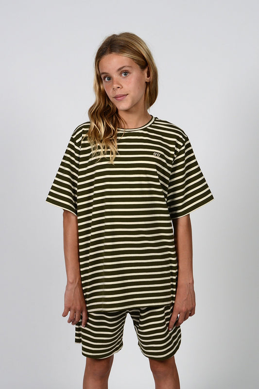 GOOD GOODS // Wolfie PJ Set KHAKI STRIPE