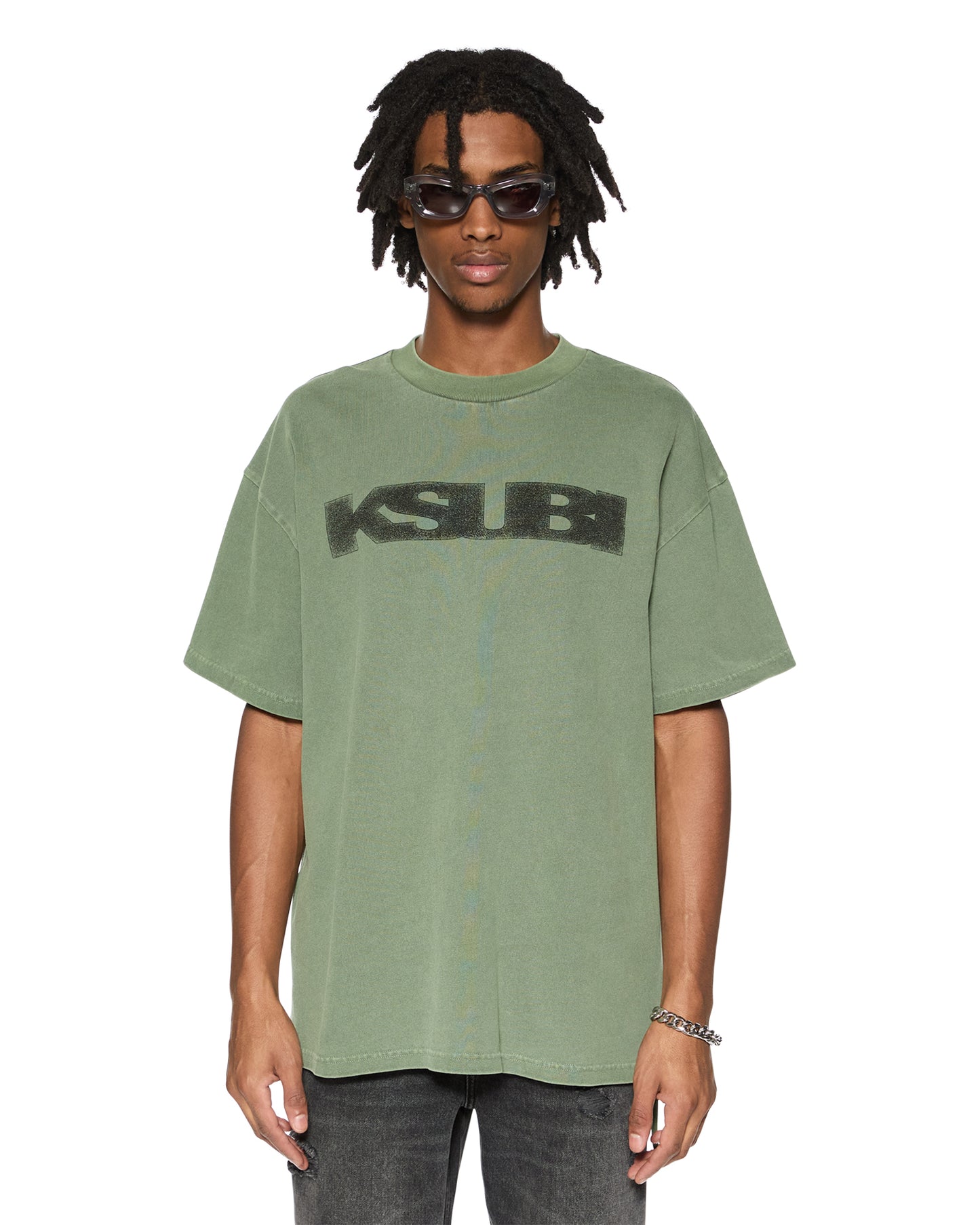 KSUBI // World Order Ekcess Tee HASH GREEN