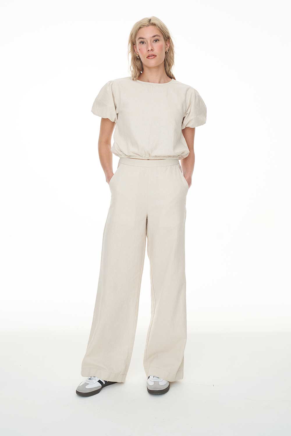 HUFFER // Lin-In Staple Pant NATURAL