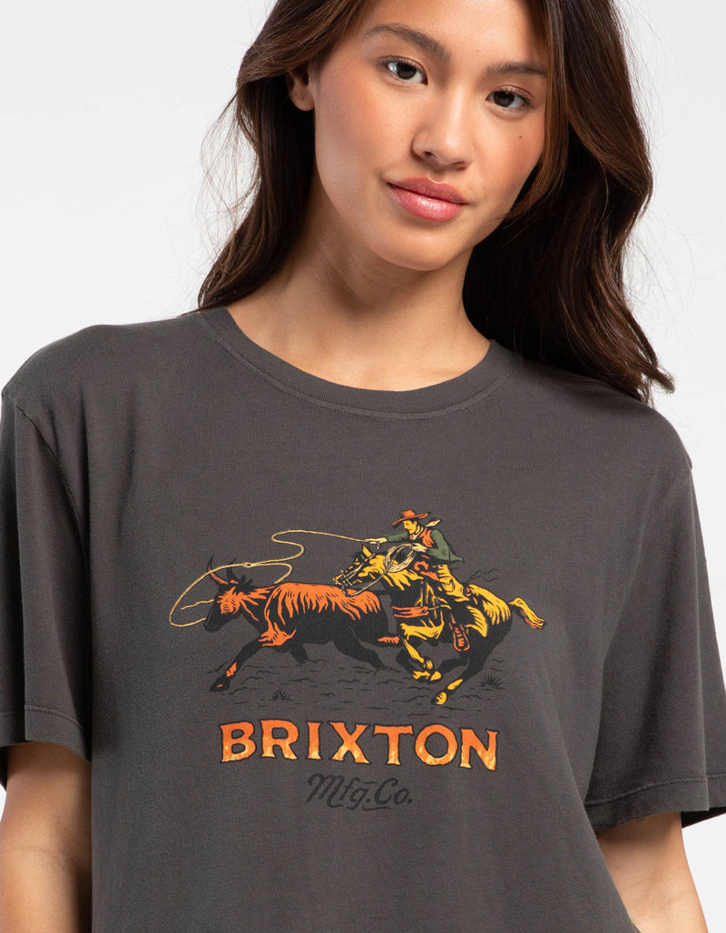 BRIXTON // Wrangling Vintage Crew Tee WASHED BLACK