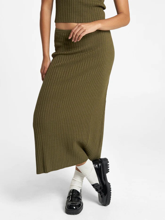 THRILLS // Bronte Knit Skirt TARMAC