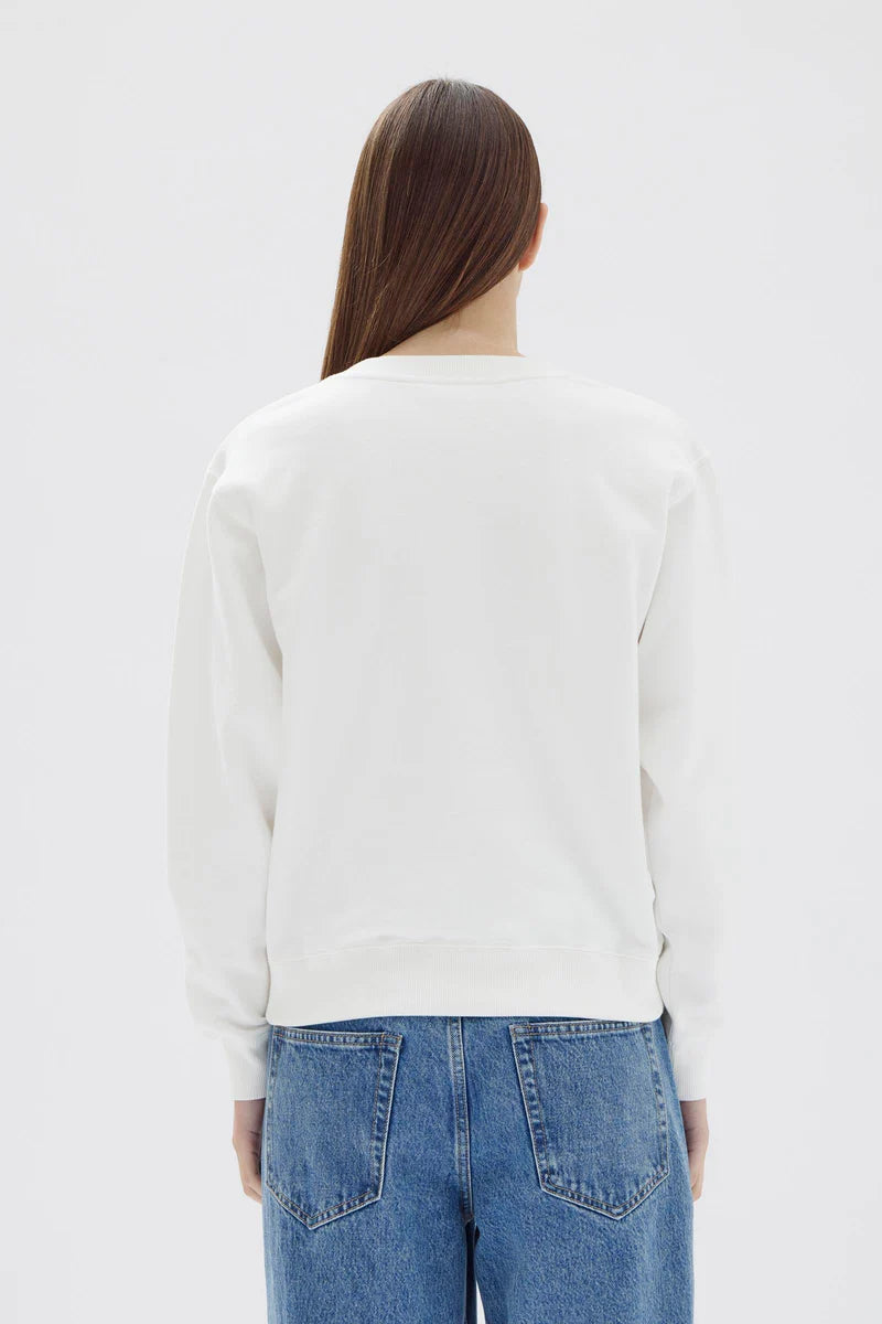 ASSEMBLY LABEL // Flocked Logo Fleece ANTIQUE WHITE