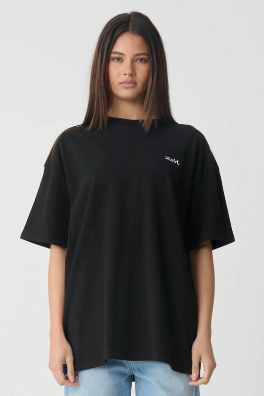 XGIRL // Strawberry Relaxed Tee BLACK