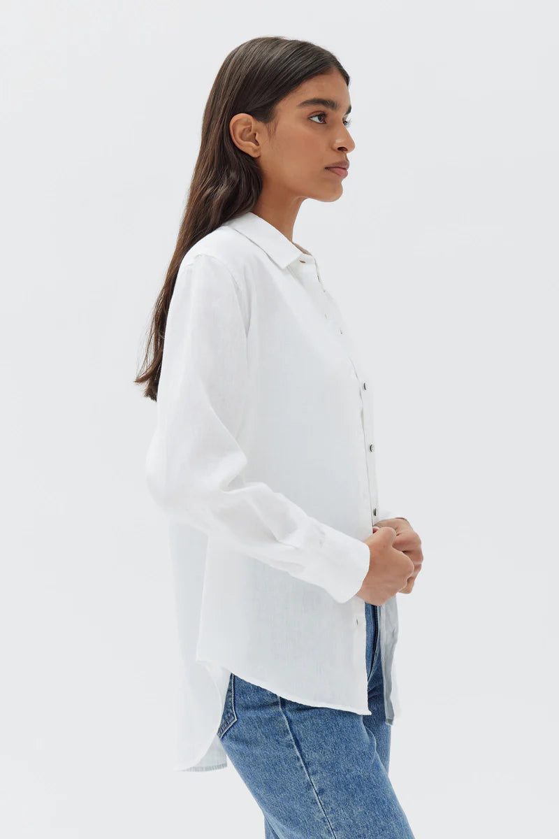 ASSEMBLY LABEL // Xander Long Sleeve Shirt WHITE