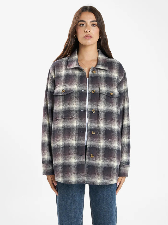 THRILLS // Barrio Overshirt DEEP PLUM