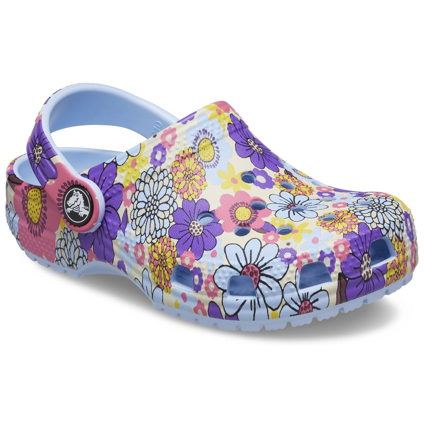 CROCS // KIDS Classic Clog BLUE CALCITE/RETRO FLORAL