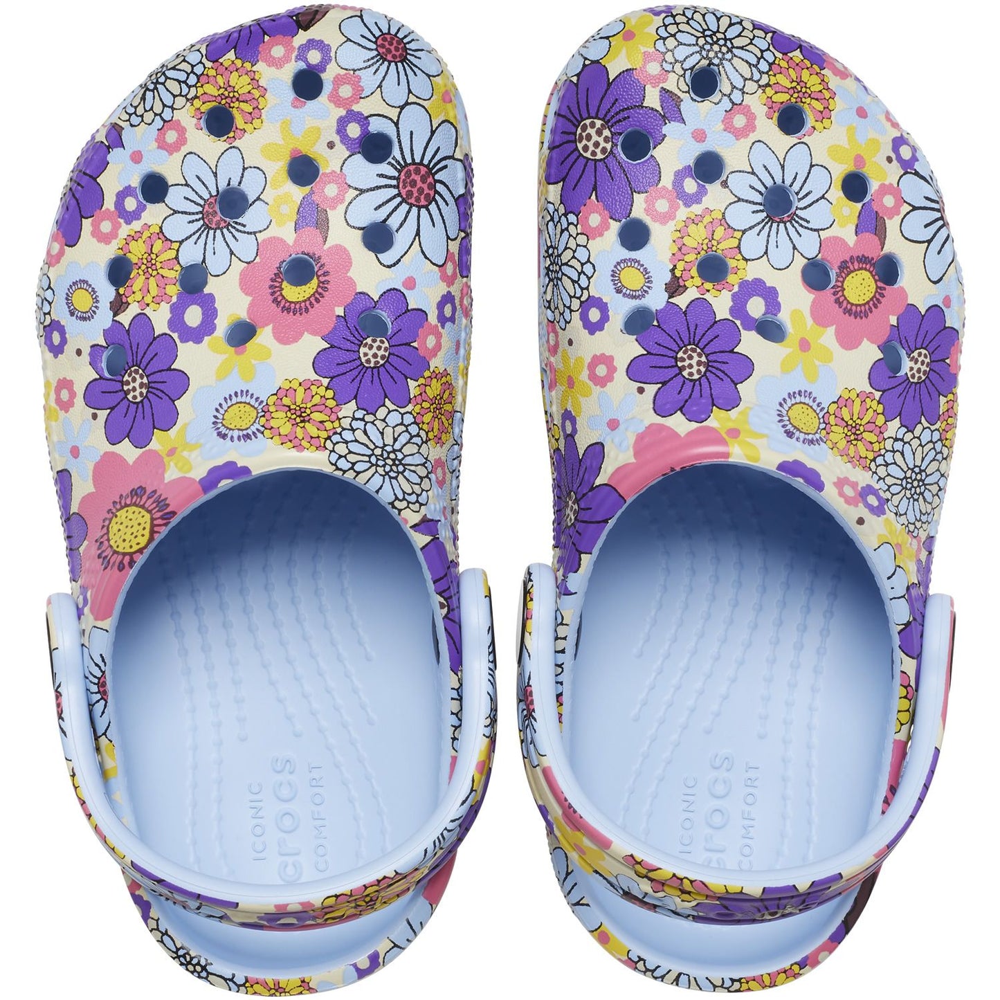 CROCS // KIDS Classic Clog BLUE CALCITE/RETRO FLORAL