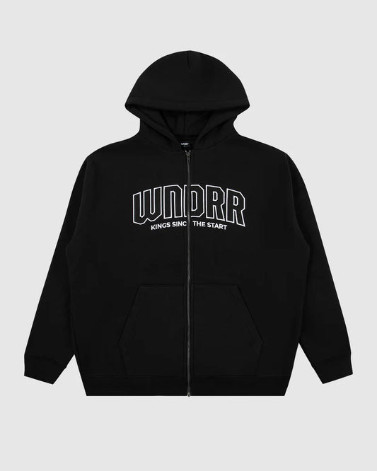 WNDRR // Feud Zip Hood Sweat BLACK