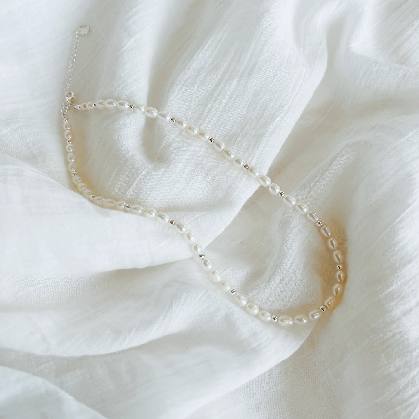 SILVER LININGS // Frida Pearl Beaded Necklace