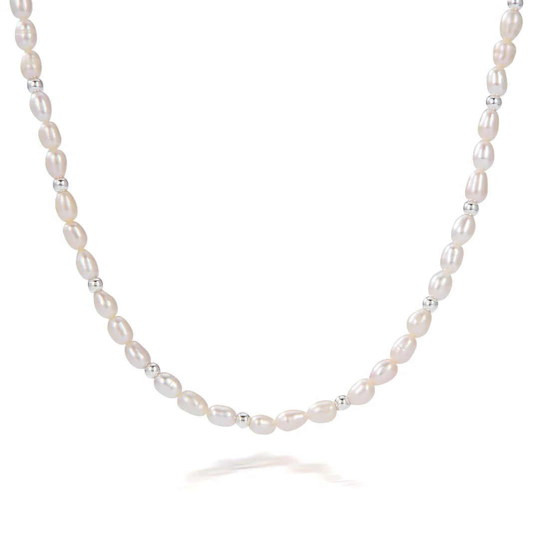 SILVER LININGS // Frida Pearl Beaded Necklace