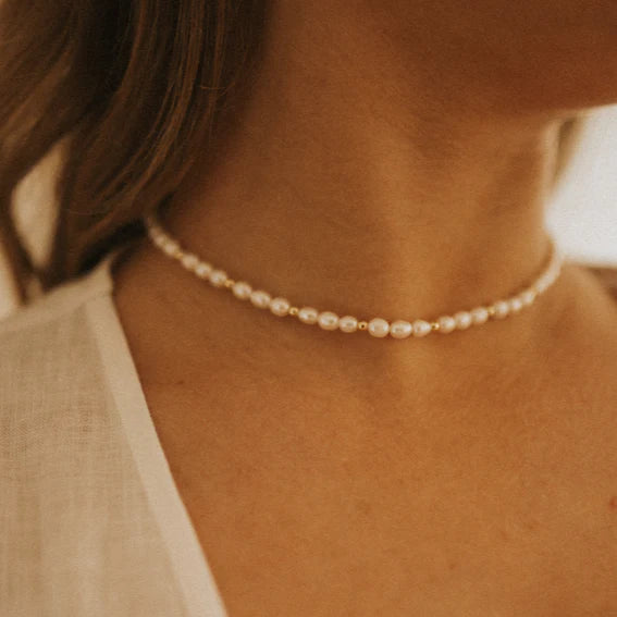 SILVER LININGS // Frida Pearl Beaded Necklace