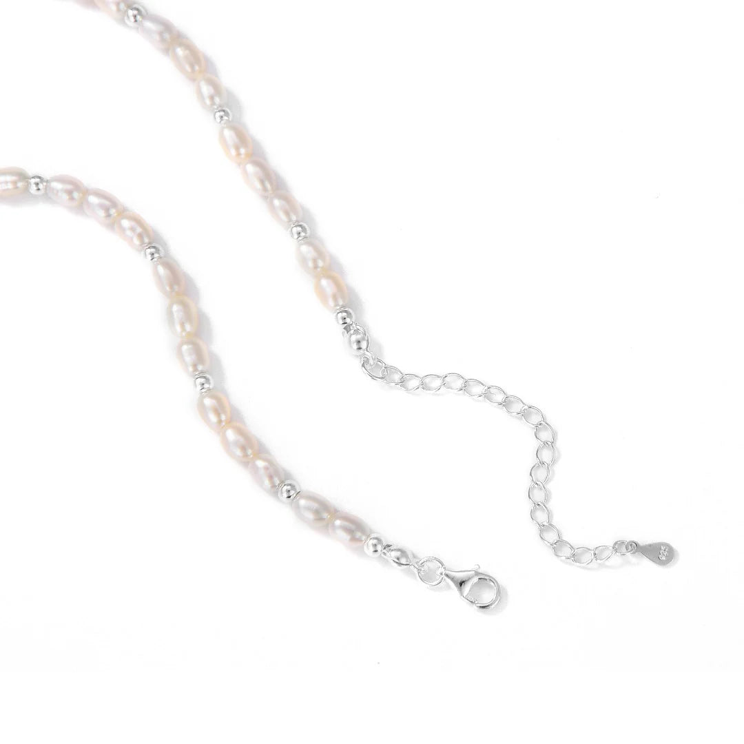 SILVER LININGS // Frida Pearl Beaded Necklace