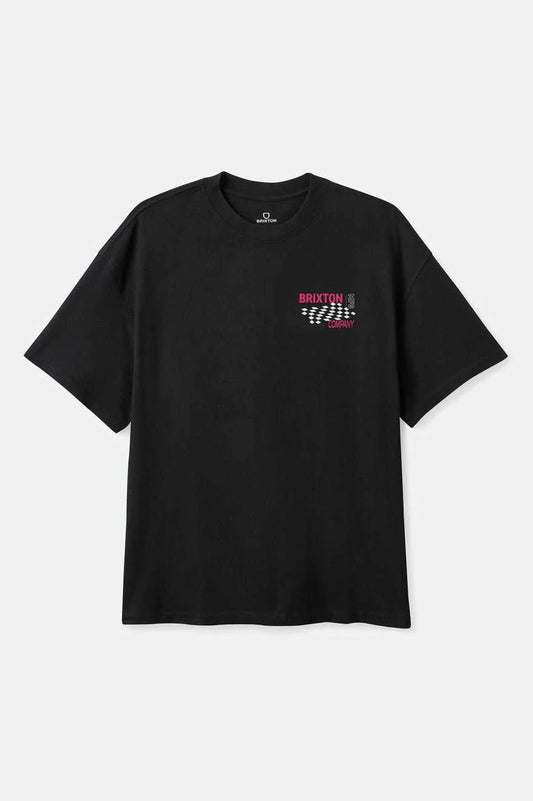 BRIXTON // Neon Finish Line SS Tee BLACK