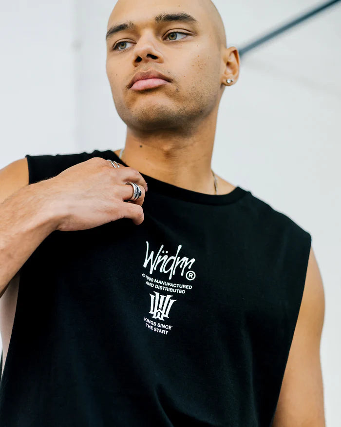 WNDRR // Noise Muscle Top BLACK