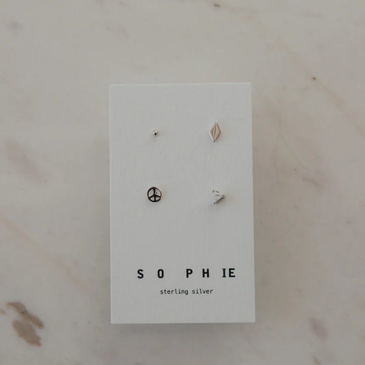 S O P H I E // Pick Me Up Studs SILVER