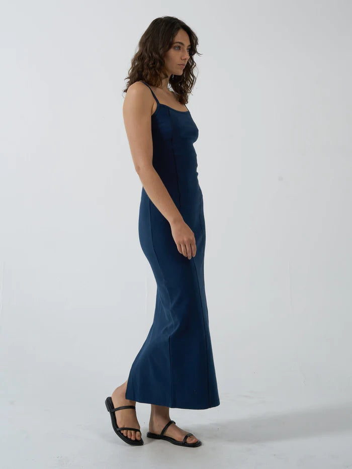 THRILLS // Rib Seam Dress SEA BLUE