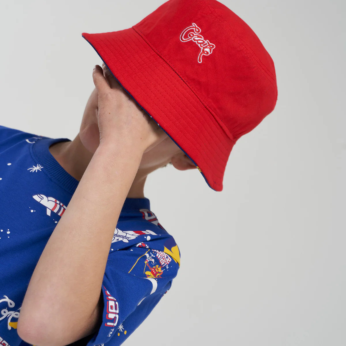 CRATE KIDS // Crate Kids X Spaceman Candy Bucket Hat BLUE/RED