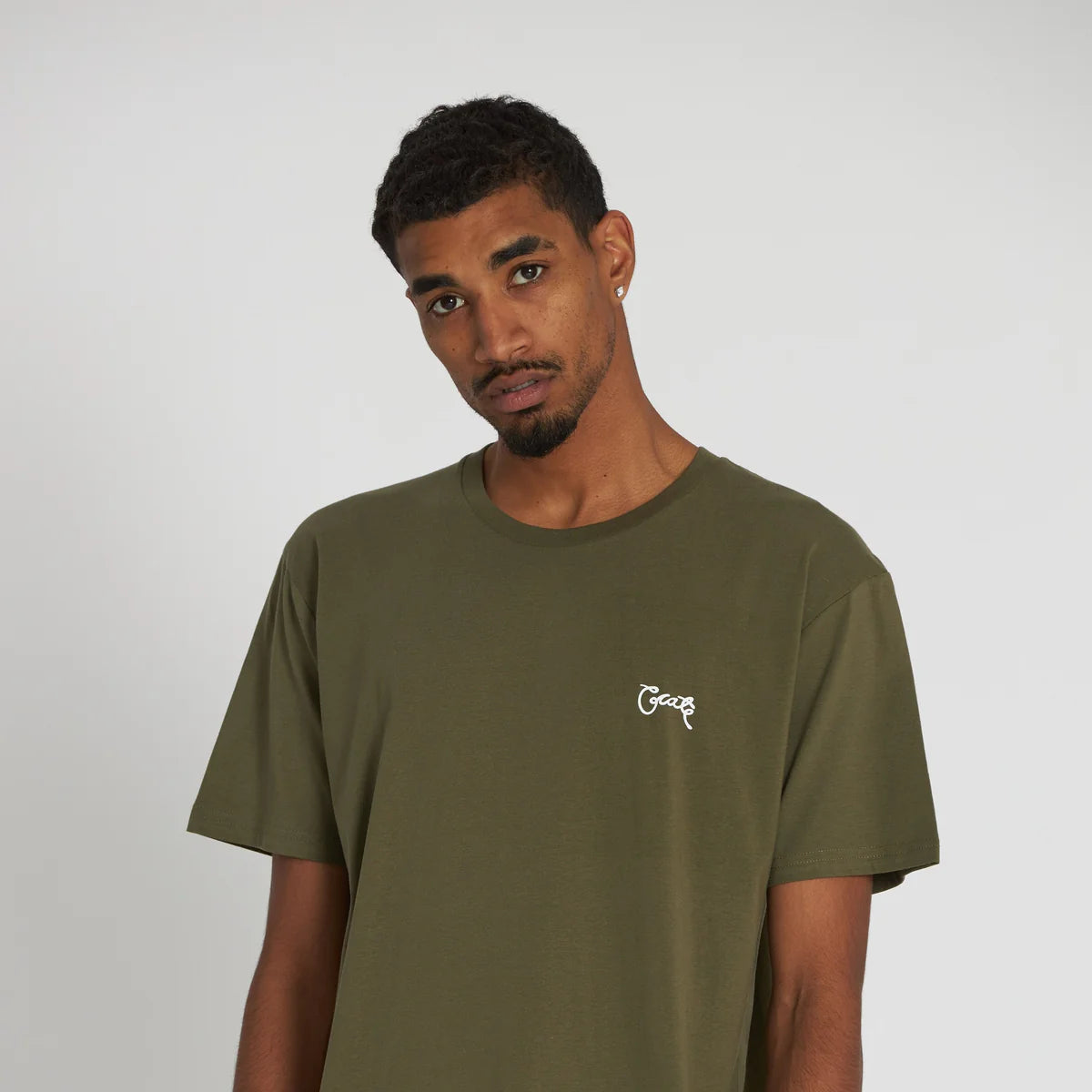 CRATE // Scripted Stamp Tee KHAKI