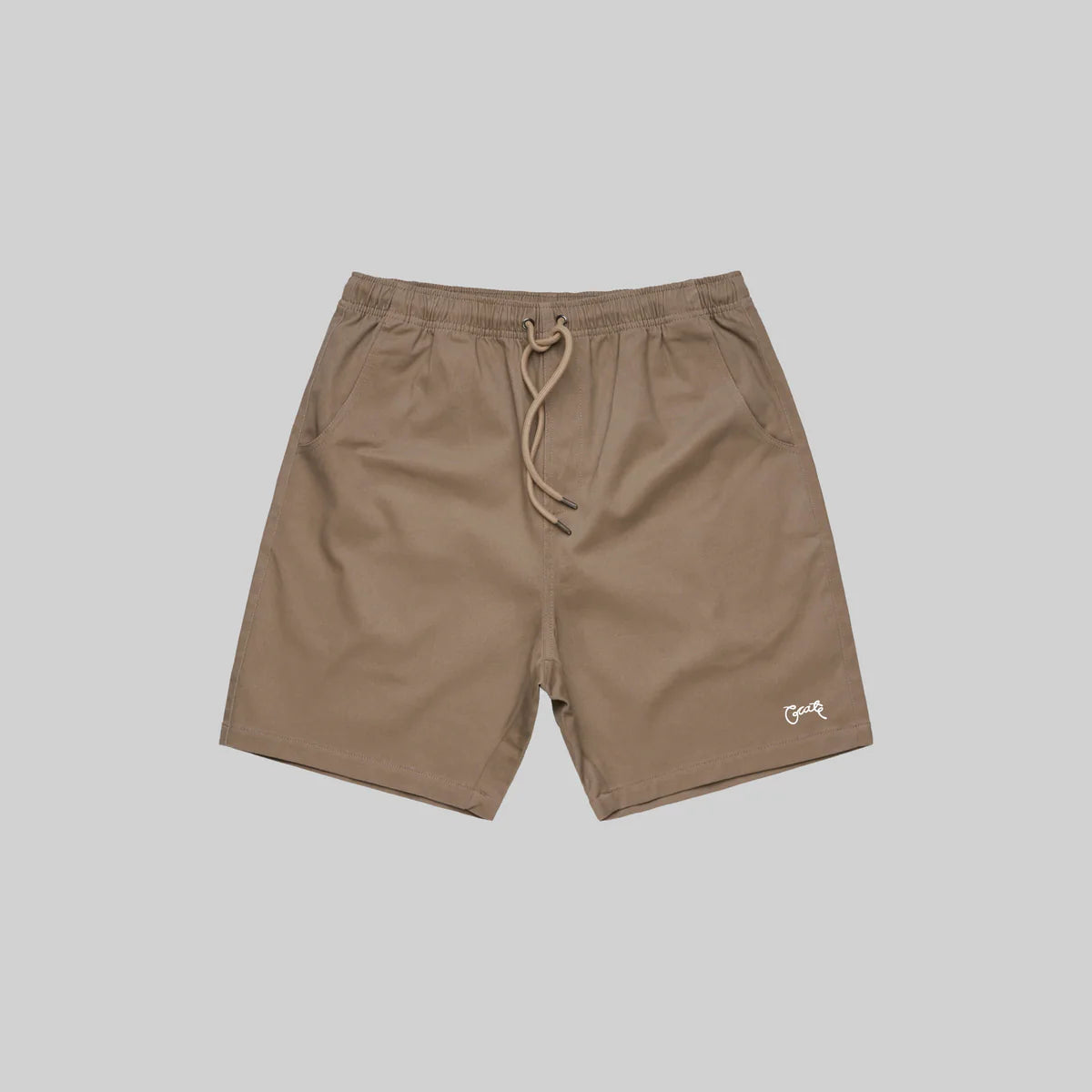 CRATE // Scripted Stamp Walk Shorts COFFEE