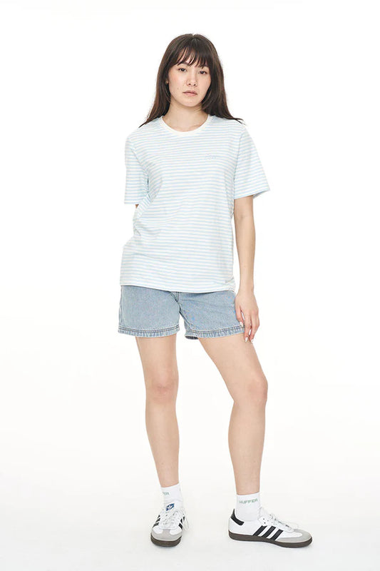 HUFFER // Striped Classic Tee CLUB BLUE/CHALK