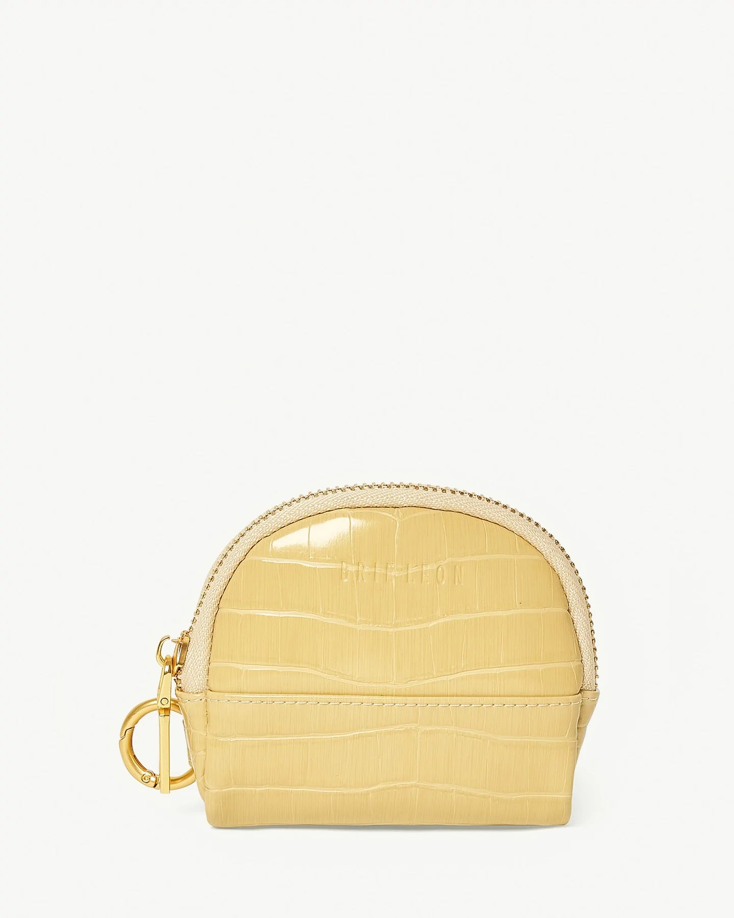 BRIE LEON // Circulo Coin Purse BUTTERMILK BRUSHED RECYCLED CROC