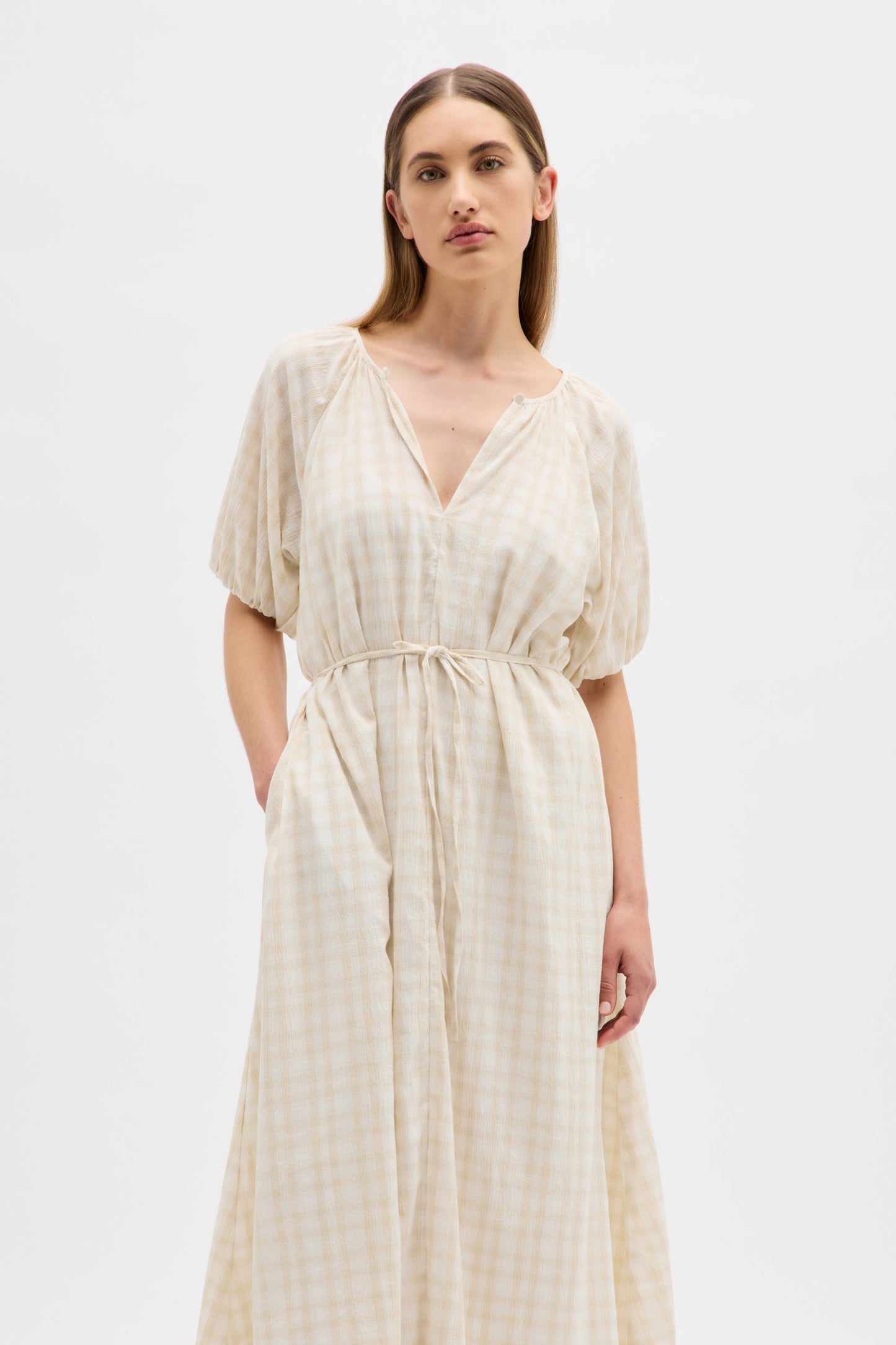 ASSEMBLY LABEL // Dillan Maxi Dress STONE CHECK