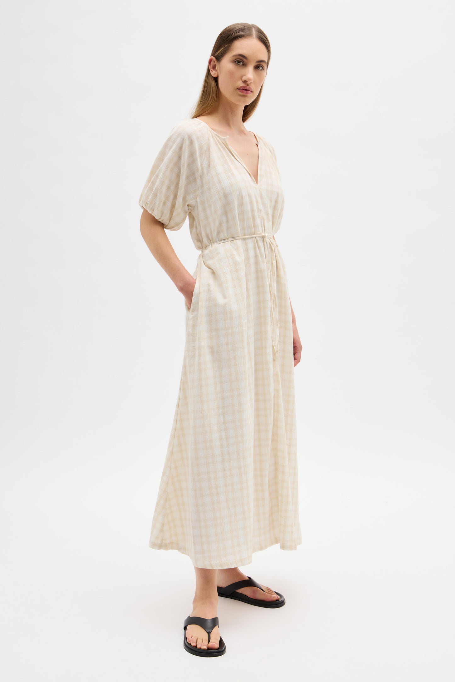 ASSEMBLY LABEL // Dillan Maxi Dress STONE CHECK