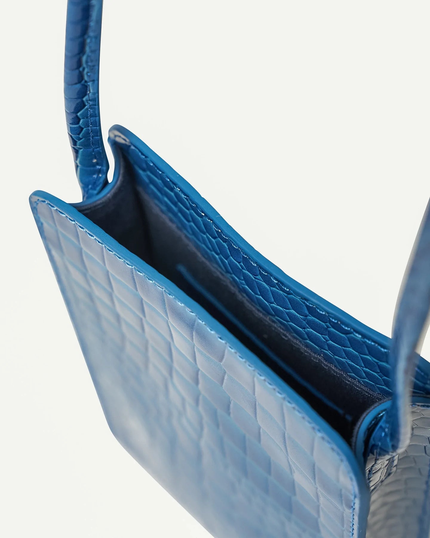 BRIE LEON // Paloma Phone Bag COBALT WET BRUSHED RECYCLED CROC